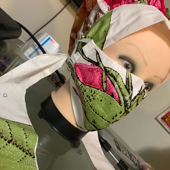 African Style Cloth Face Mask - Picture 3 of 7